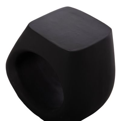 STOOL LANS HM4691.01 FIBER CEMENT IN BLACK--58x28x45.5Hcm.