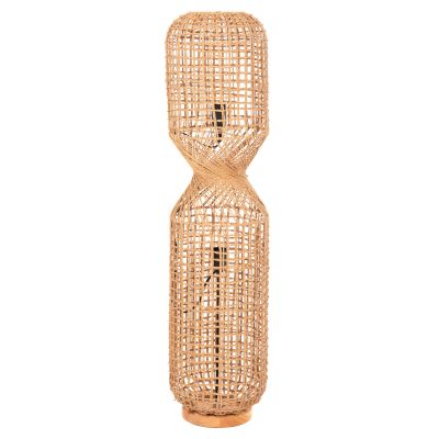 ПОДОВА ЛАМПА HM4358 МЕТАЛНО-ХАРТИЕНО ВЪЖЕ В КАФЯВО- 2 КРУШКИ Φ25x102Hcm.