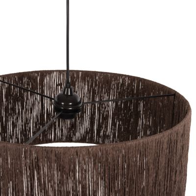 CEILING PENDANT LAMP INDOORS HM7946.01 WITH BROWN PAPER ROPE CAP Φ50x65Hcm.