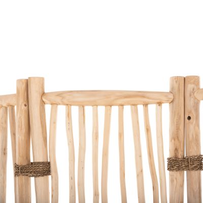 DIVIDER WITH 3 LEAFS ZENDOR HM4316 TEAK BRANCHES IN NATURAL 165x180Hcm.