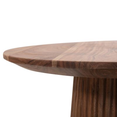 SIDE TABLE ROUND GROOT HM9698 SOLID ACACIA-NATURAL COLOR Φ45x44Hcm.