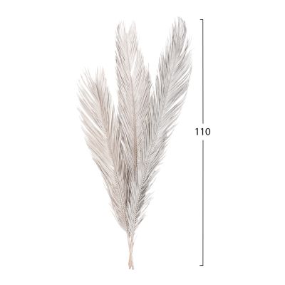 DECORATIVE DRIED 3-LEAF SET OF PALM TREE ΗΜ7957 SILVER 1120Hcm.