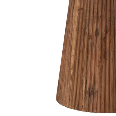 SIDE TABLE ROUND GROOT HM9698 SOLID ACACIA-NATURAL COLOR Φ45x44Hcm.