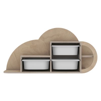 РАФТЕЦ ЗА СТЕНА COBB HM18227.03 БРЕЗА В ЕСТЕСТВЕНО-НЕБЕСНОСИН П.Е. ЧЕКМЕДЖЕТА 98x22,5x48,5Hcm.