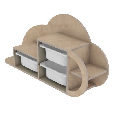 РАФТЕЦ ЗА СТЕНА COBB HM18227.03 БРЕЗА В ЕСТЕСТВЕНО-НЕБЕСНОСИН П.Е. ЧЕКМЕДЖЕТА 98x22,5x48,5Hcm.