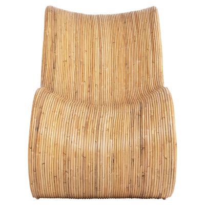 ARMCHAIR CURVY LOUNGE HM9645.01 RATTAN IN NATURAL COLOR 63x128x97Hcm.