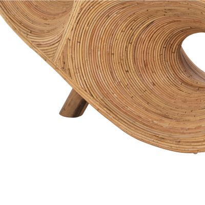 ARMCHAIR CURVY LOUNGE HM9645.01 RATTAN IN NATURAL COLOR 63x128x97Hcm.