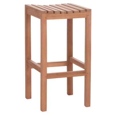BAR STOOL NIKOL HM18109 TEAK WOOD IN NATURAL COLOR 40x40x77Hcm.