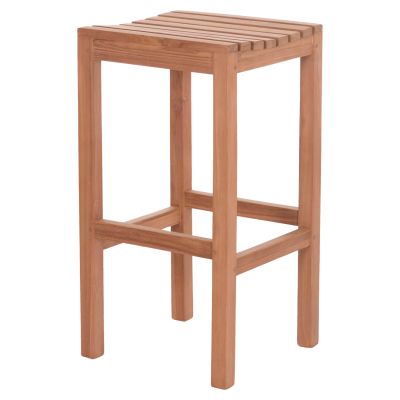 BAR STOOL NIKOL HM18109 TEAK WOOD IN NATURAL COLOR 40x40x77Hcm.