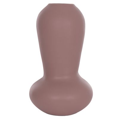 TABLE DECORATIVE VASE CHELIN HM4670L TERRACOTA IN PURPLE--Φ22x37Hcm.