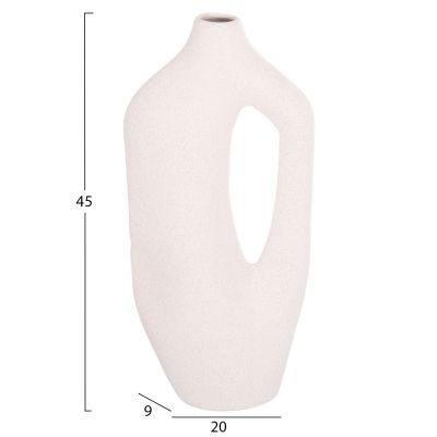 CERAMIC TABLE DECOR SERIES SEBOR HM4625 OFF WHITE WITH CRYSTALLISATION 20x9x46Hcm.