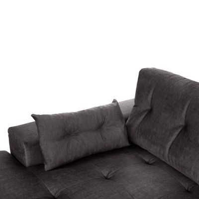 CORNER (LEFT) SOFA-BED WITH STORAGE SPACE CLANCY HM3281.02L ANTHRACITE FABRIC 308x181x92Hcm.