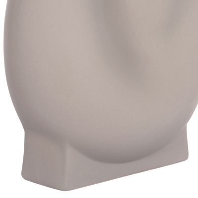 CERAMIC TABLE DECOR GLAZE HM4610.03 MATTE GREY 26x14x25Hcm