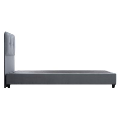 BED DOLORES HM649.10 GREY VELVET 90X200cm