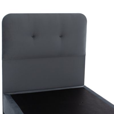 BED DOLORES HM649.10 GREY VELVET 90X200cm