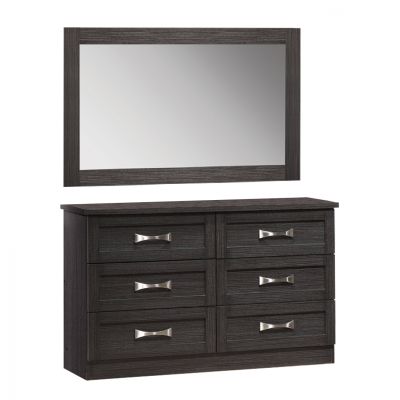 Bedroom Toilet -Drawer with mirror Zebrano HM10172.01 120x40x76 cm.