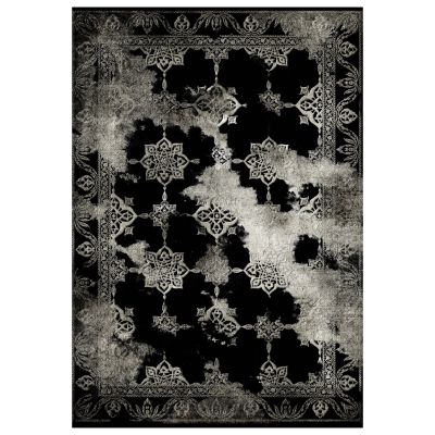 JOSIANE, black area rug, HM7676.17 80x150cm
