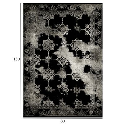 JOSIANE, black area rug, HM7676.17 80x150cm
