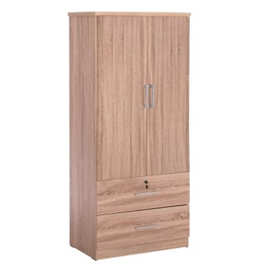WARDROBE WITH DRAWERS REINA HM2484.11 MELAMINE IN SONAMA OAK 80x48x183Hcm.