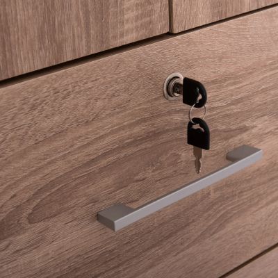 WARDROBE WITH DRAWERS REINA HM2484.11 MELAMINE IN SONAMA OAK 80x48x183Hcm.