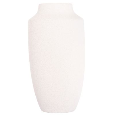 CERAMIC TABLE DECOR "GALAD" HM4588.01 OFF WHITE WITH CRYSTALLISATION Φ16x32Hcm.